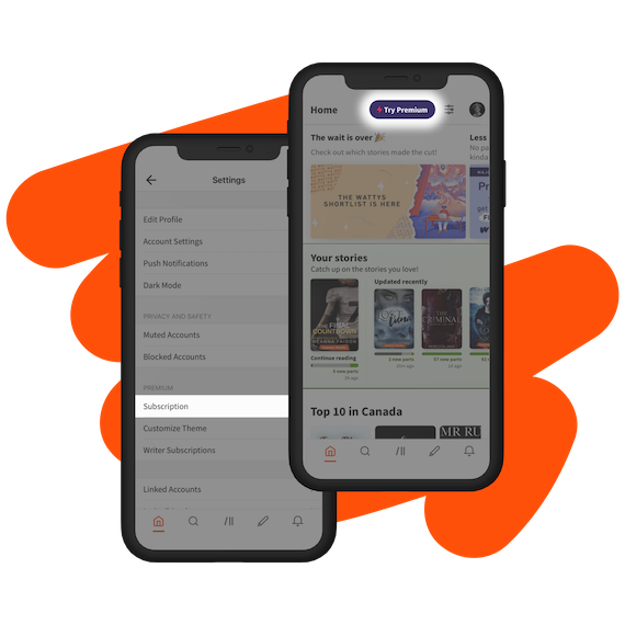 Two modern smartphones.