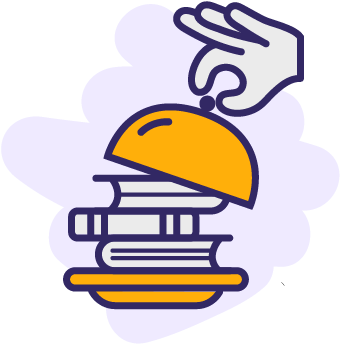 Icon of hand holding a premium bundle stack